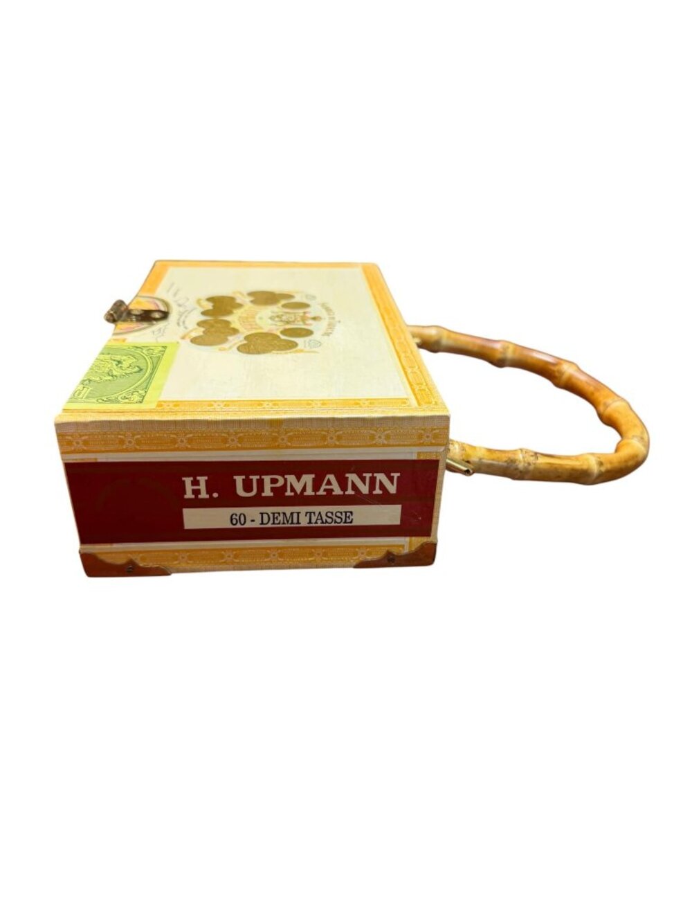 Cigar Box Purse with Bamboo Handle H. Upmann Demi-Tasse